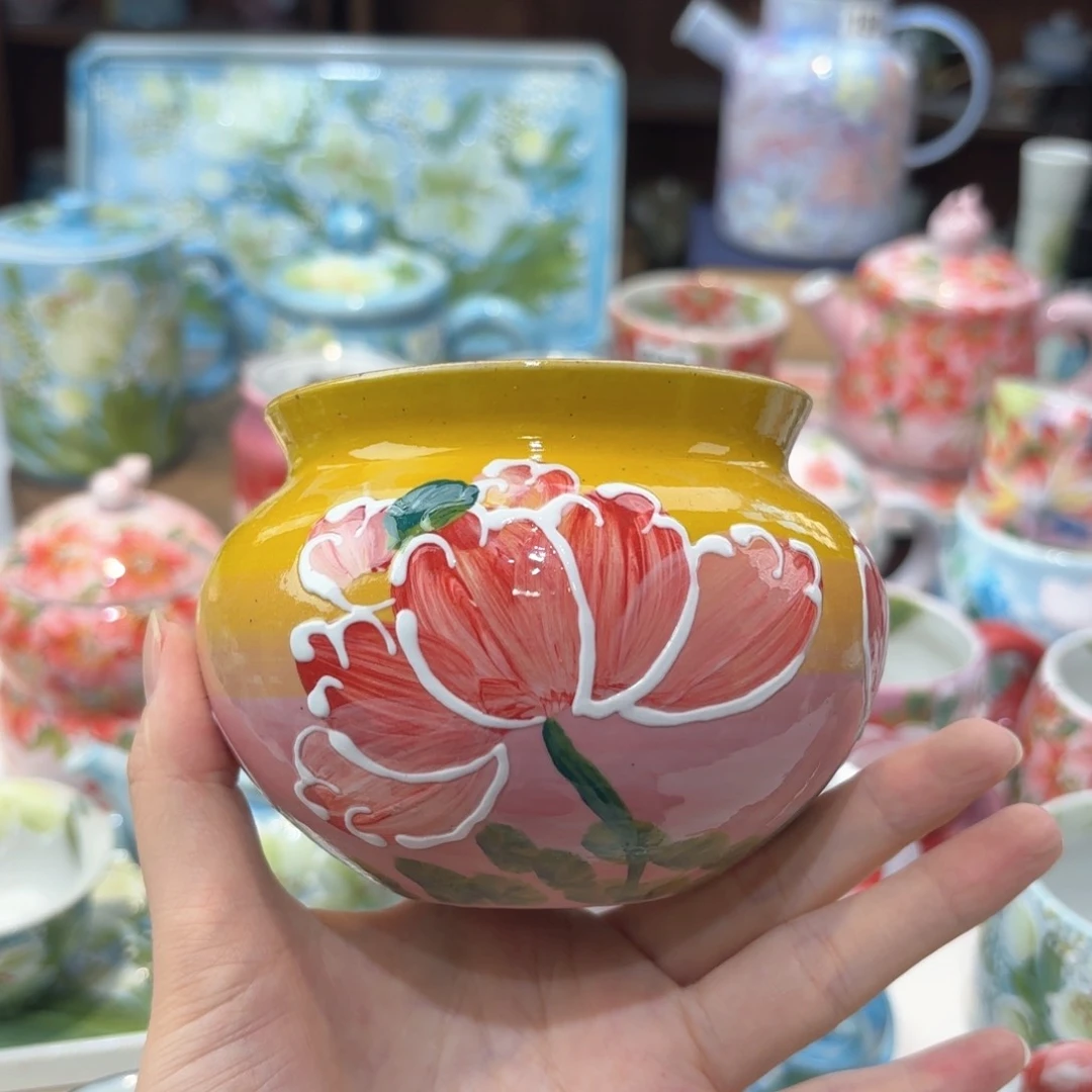 景德镇手绘高温釉下彩陶瓷茶具