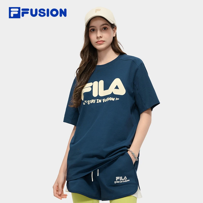 Fila/斐乐夏季新品情侣短袖运动速干宽松显瘦百搭透气男女同款T恤