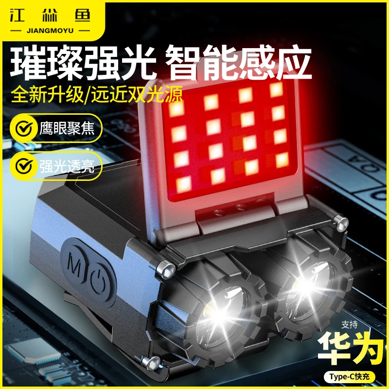 【猫头鹰Pro】感应强光头戴式大功率应急野外照明夜钓用头灯骑行