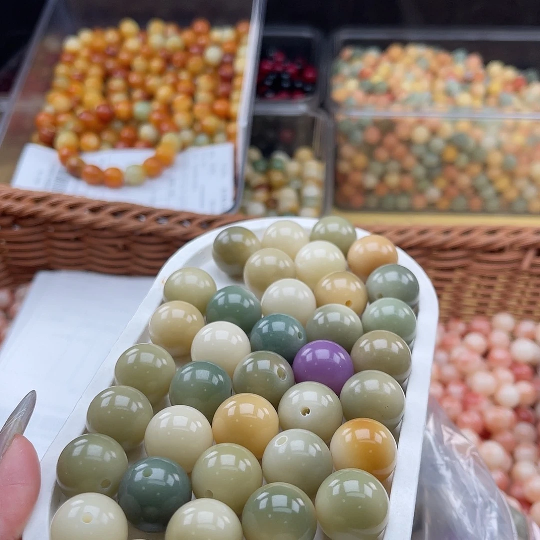 白玉菩提吊坠z瑕17.5mm/10+5颗