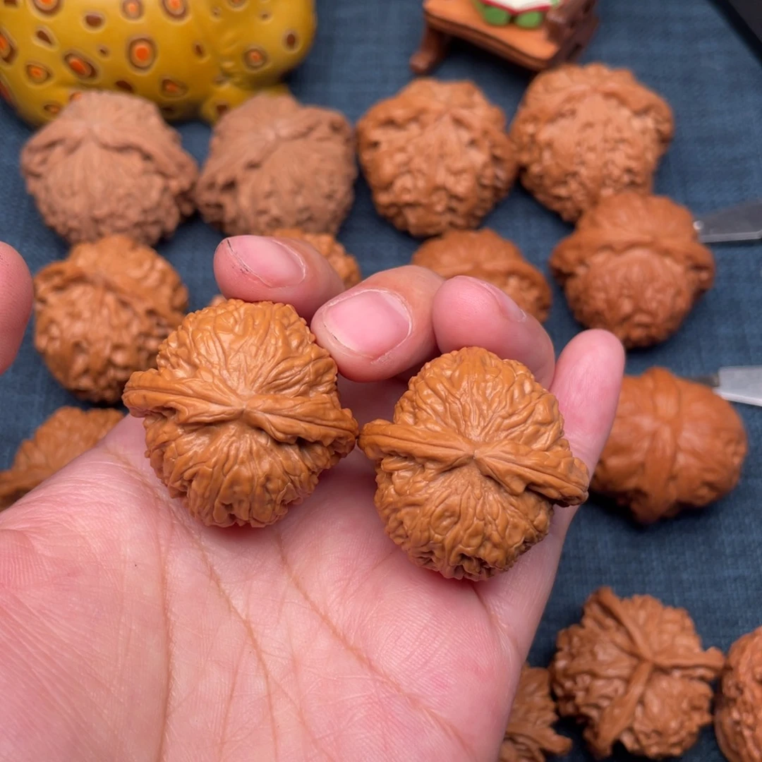 把件文玩核桃35精品小球白全品