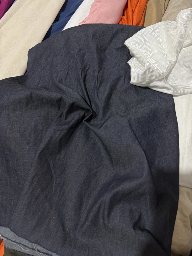 3米轻薄牛仔布料夏季纯色高档裤子布料连衣裙服装面料门幅1.8米