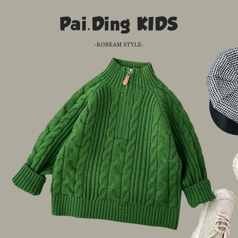 男女童【特调色】复古休闲针织衫春季百搭宽松毛衣HCXZ3837