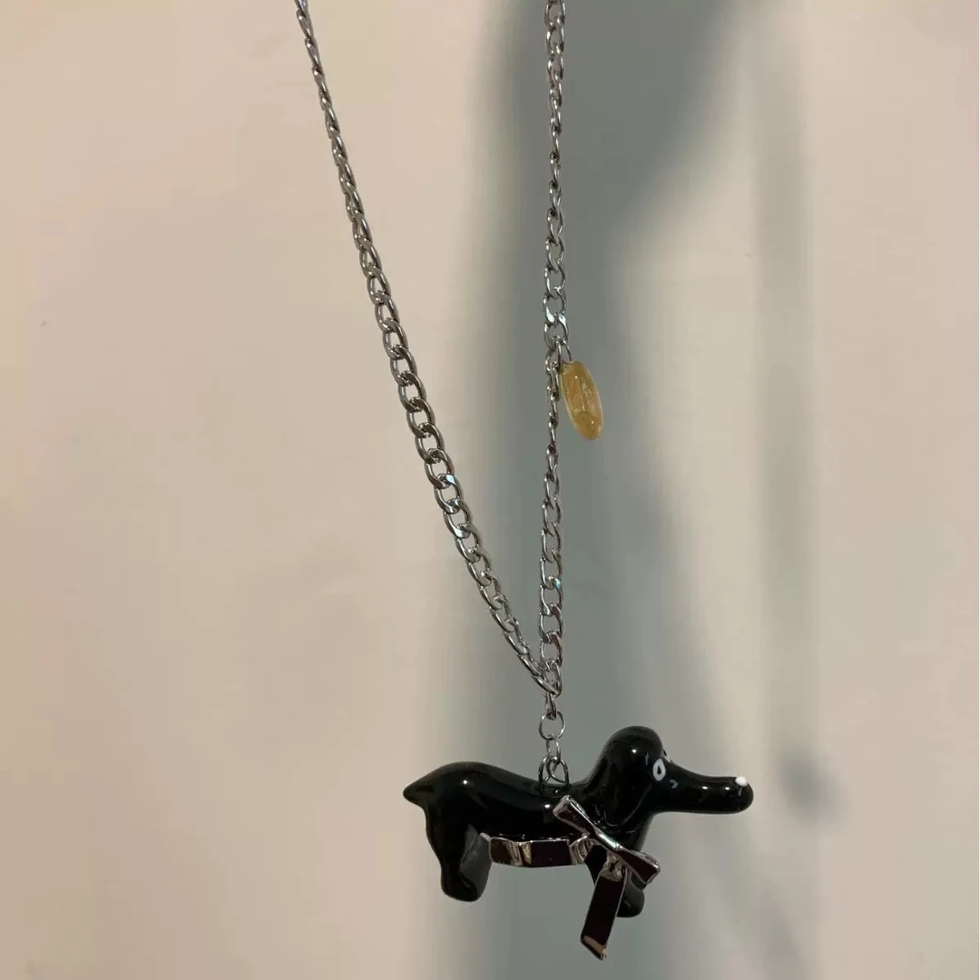 铜合金项链 单层项链可爱狗狗