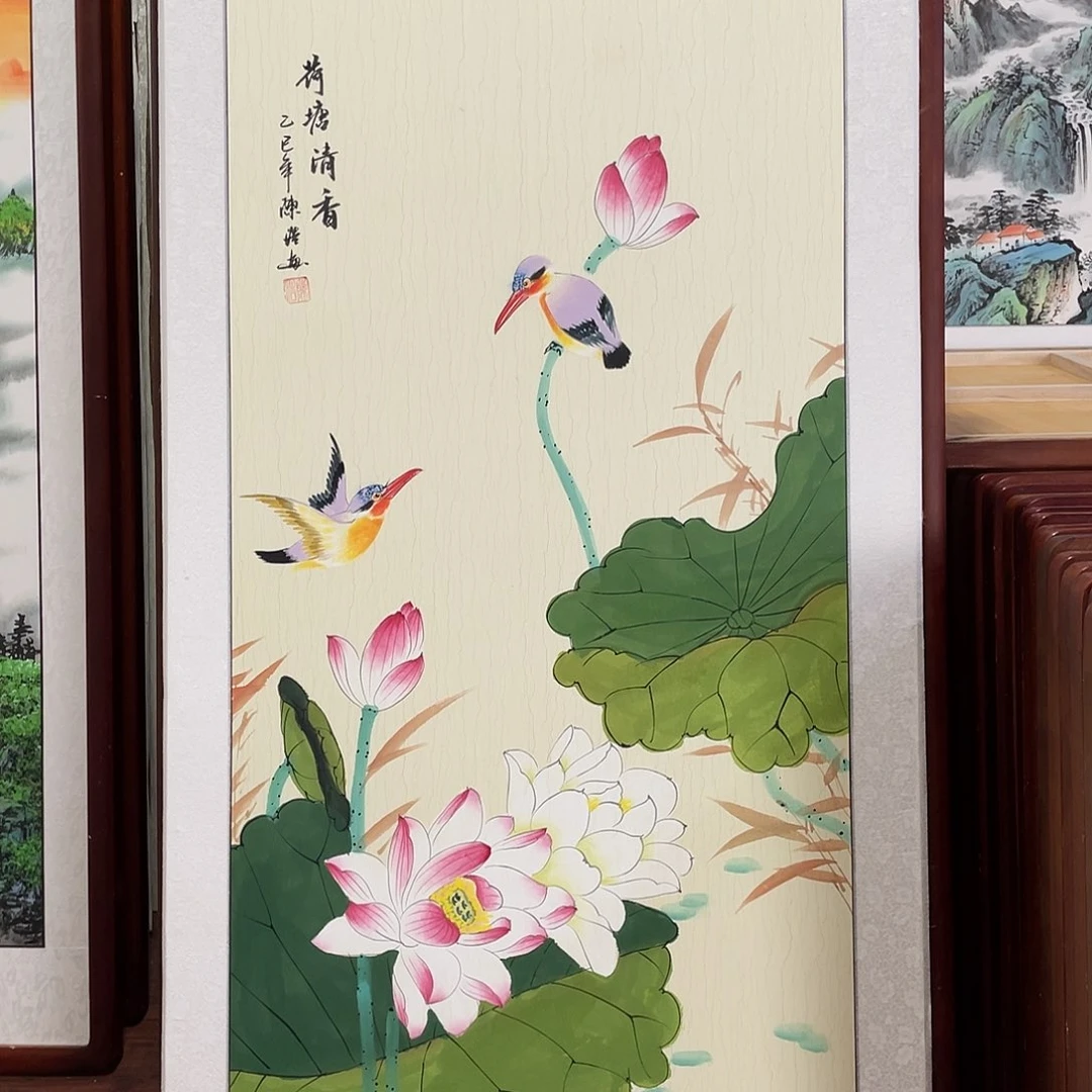 国画带框尺寸63*123厘米