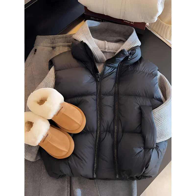 女童羽绒马甲秋冬装2025新款洋气儿童高级感冬季背心保暖坎肩外套