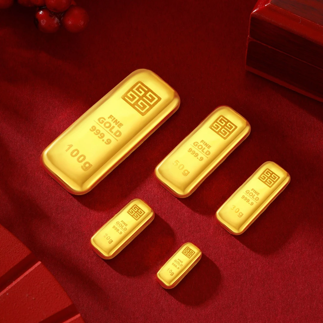 实时金足金9999黄金古法浇铸金条10克金块实心 多样性拍1发货1根