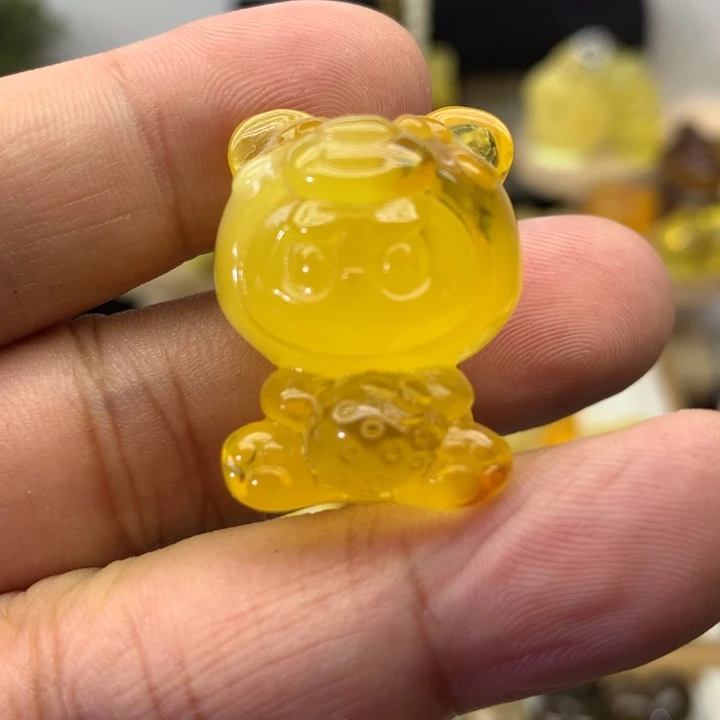 琥珀颈饰未镶嵌草莓拉布布