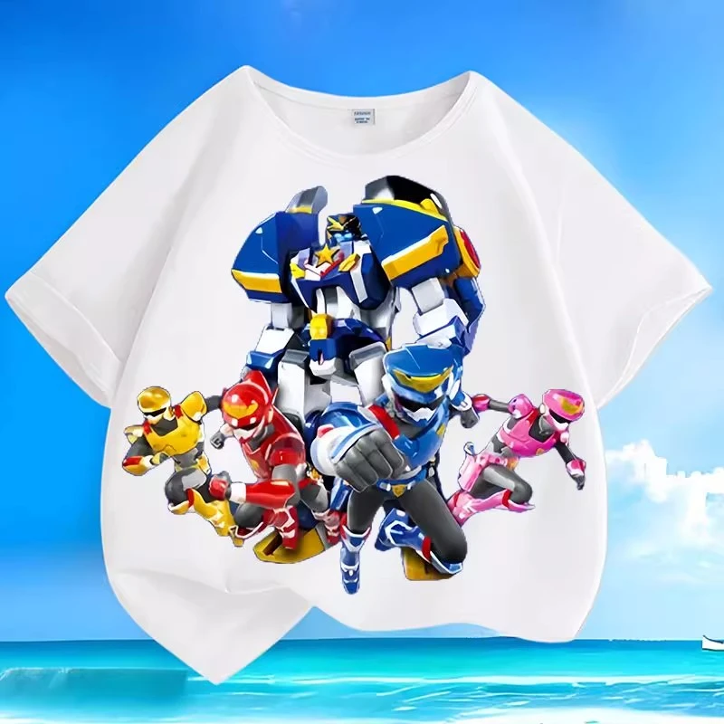 夏季新款迷你特工队纯棉男女小中儿童短袖圆领上衣t恤休闲潮宽松T