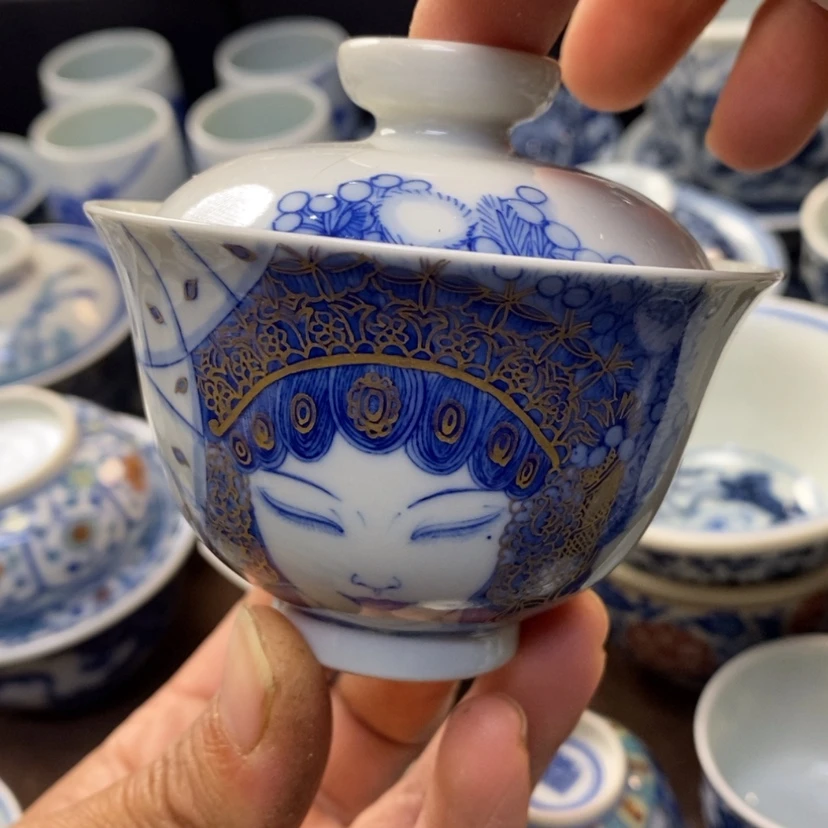 【闪购商品】景德镇青花瓷盖碗