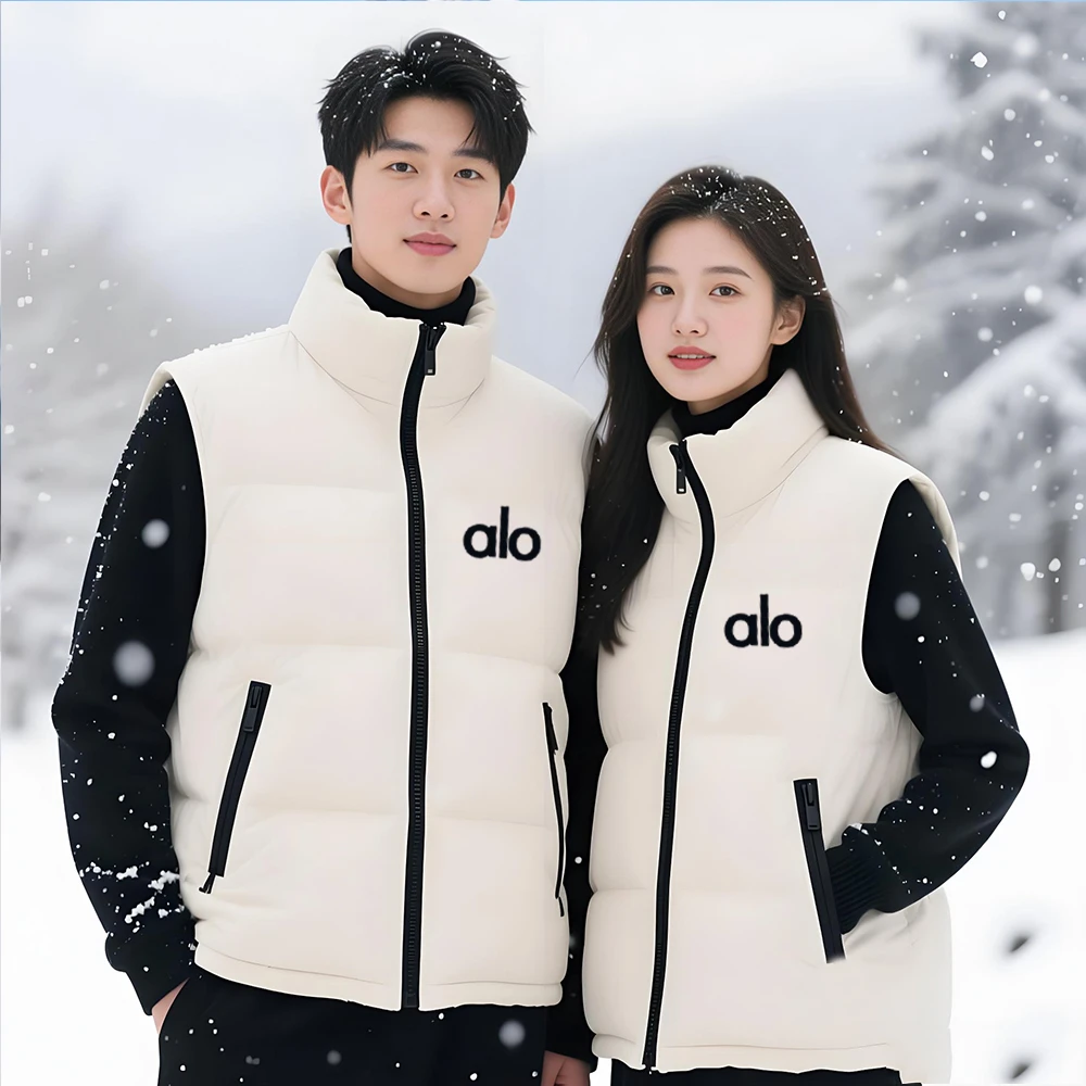 【一折专区】alo纯原免烫百搭保暖耐磨标准立领字母拉链外套马甲