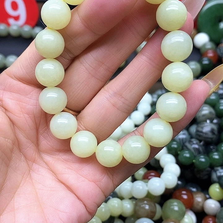 和田玉未镶嵌手链卡12黄口