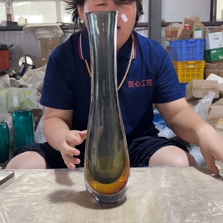 琉璃高40轻奢琉璃花器微瑕福利