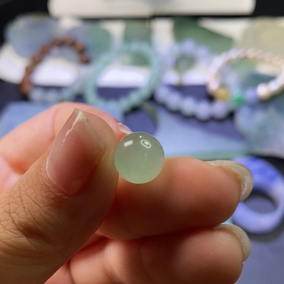 定制翡翠未镶嵌卡9.6珠子