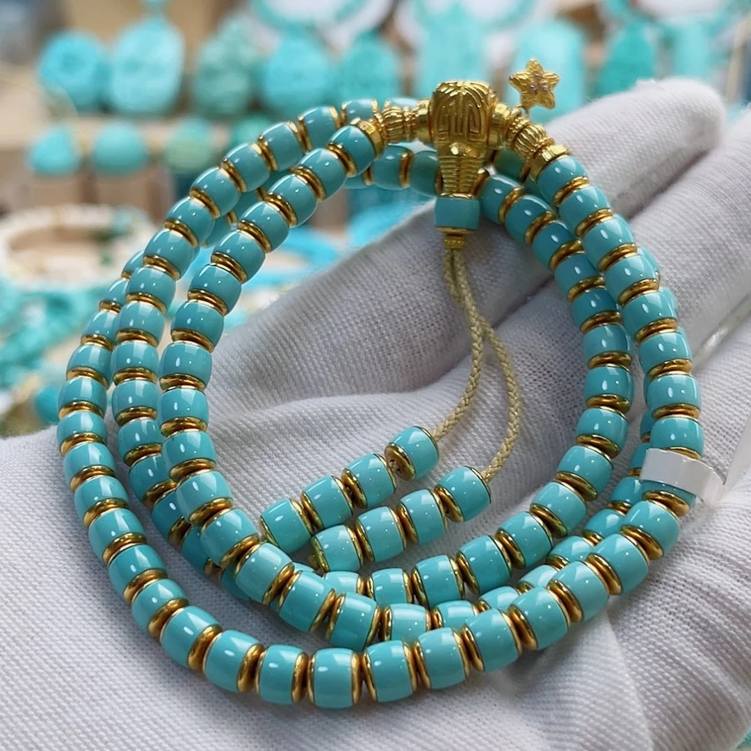 绿松石18K金镶嵌珠宝奇石5