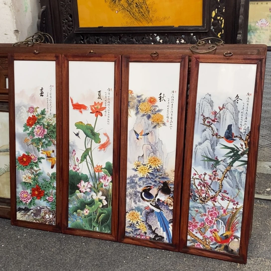 瓷65*22*4 景德镇瓷板画柴窑烧制