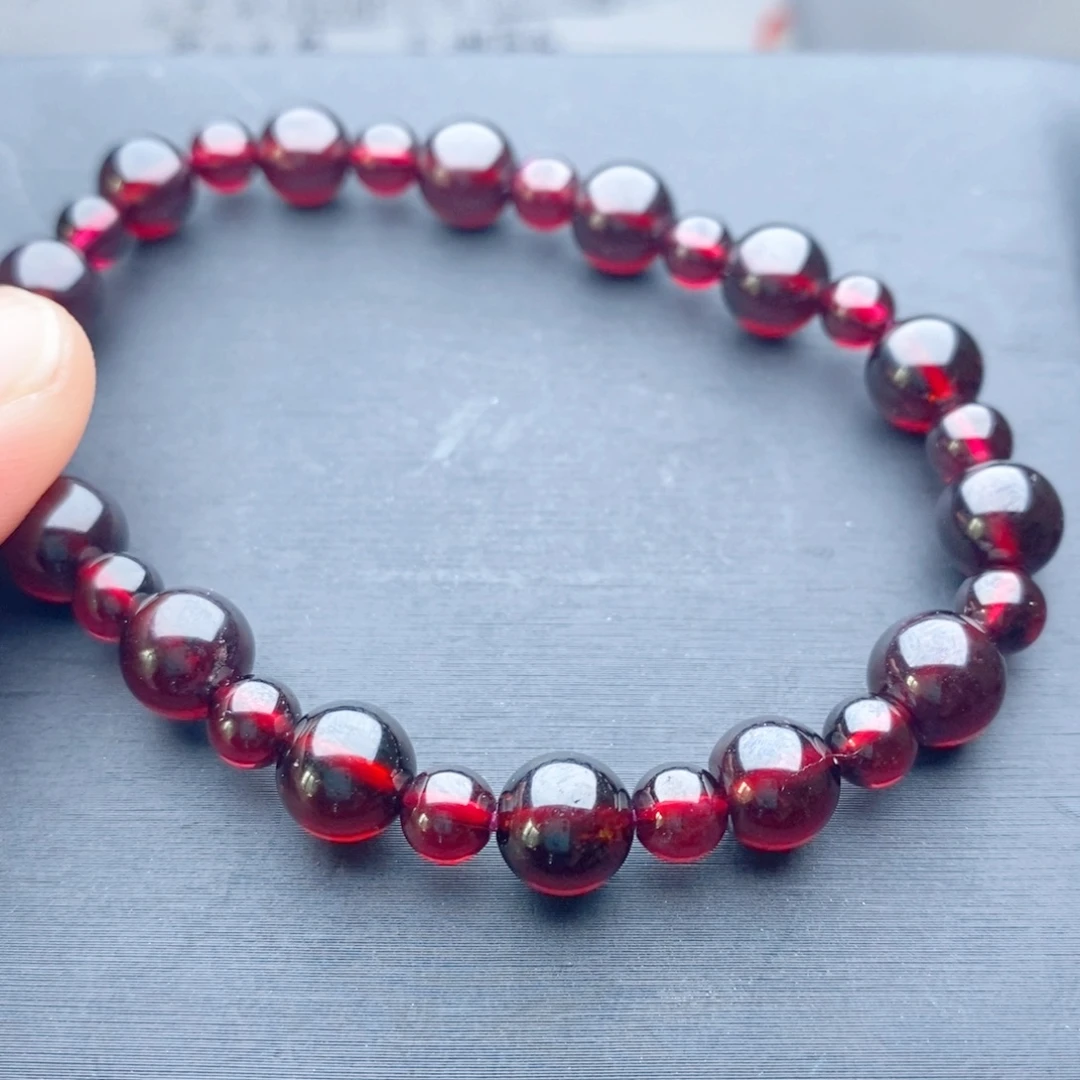 石榴石未镶嵌手链8毫米玻璃体清仓8a