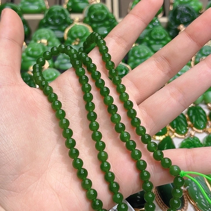 和田玉（碧玉）项链未镶嵌