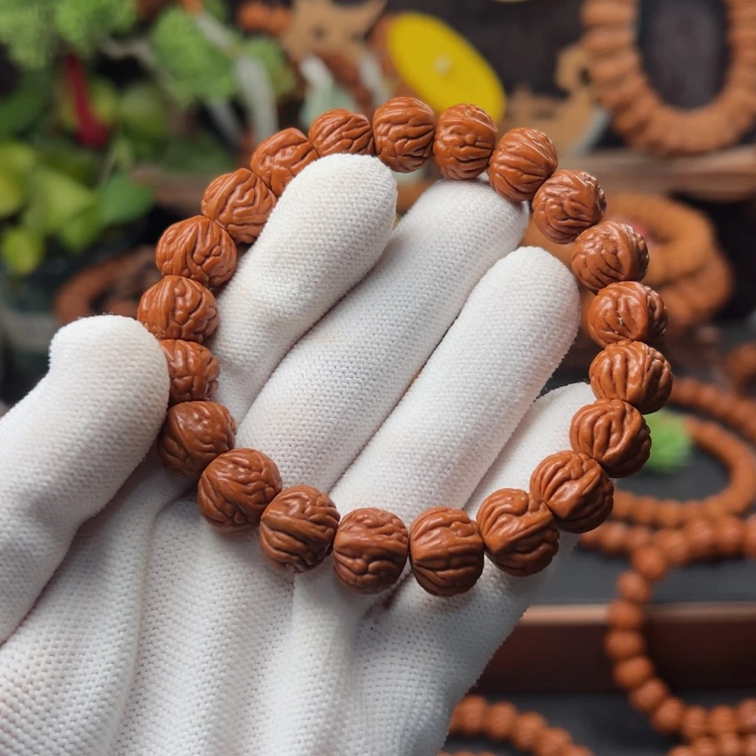 吊坠桃核江**影1.4双脊龙手串