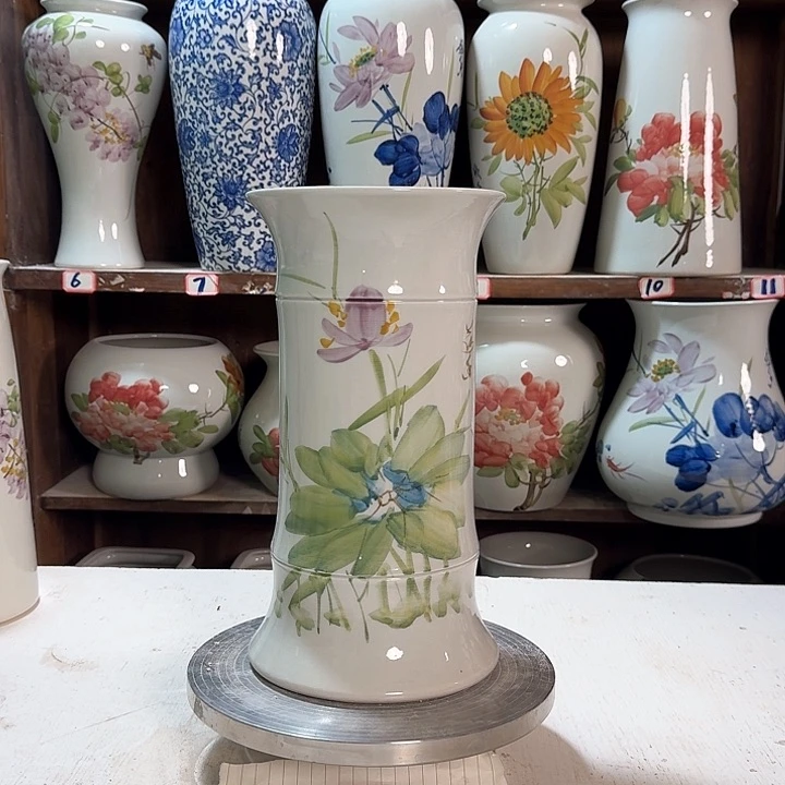 瓶竹子高29绿绿陶瓷