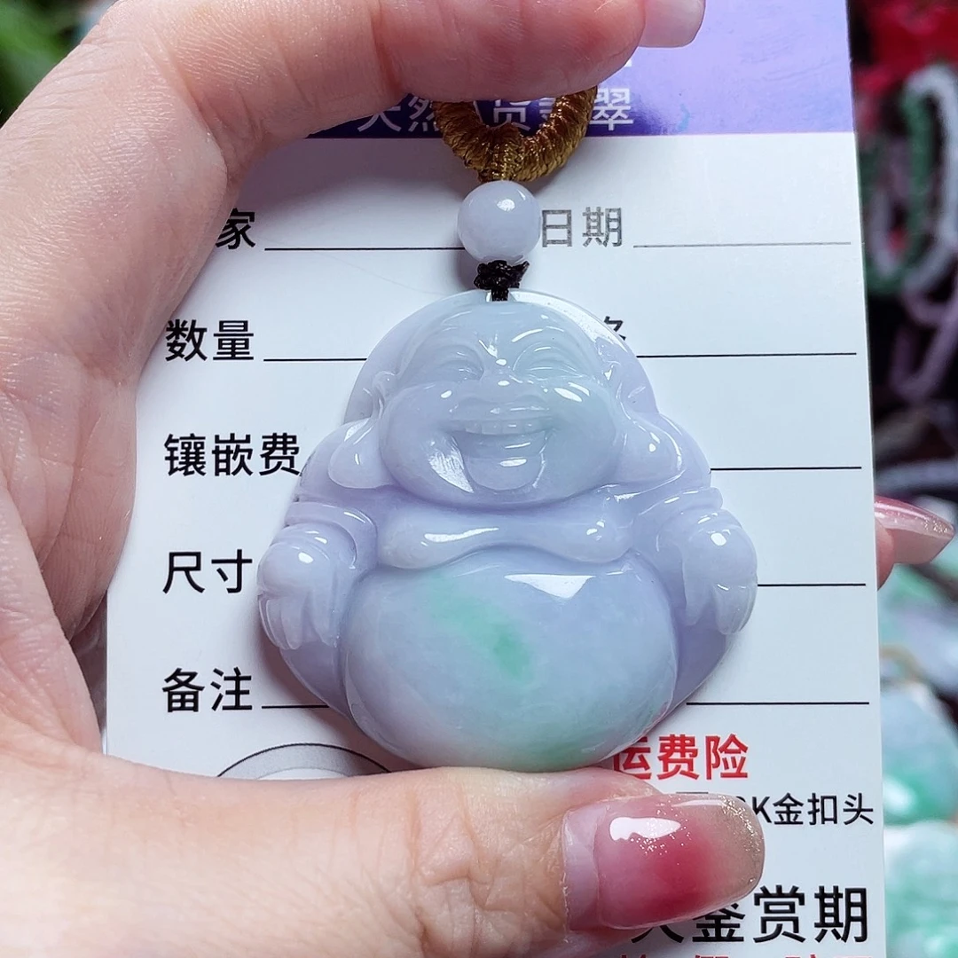 翡翠未镶嵌颈饰佛公15