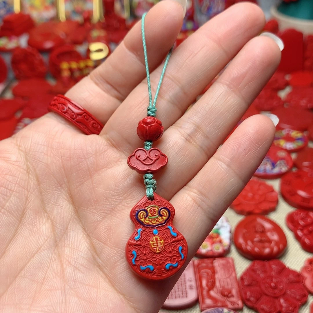 天然辰砂工艺品朱砂手机坠