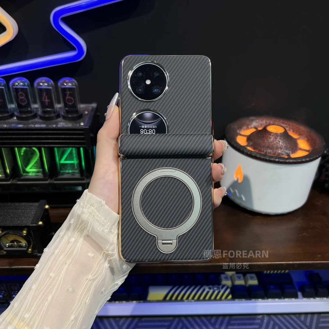 适用于华为pocket2手机壳p50pocket/s折叠屏磁吸支架男女超薄新款