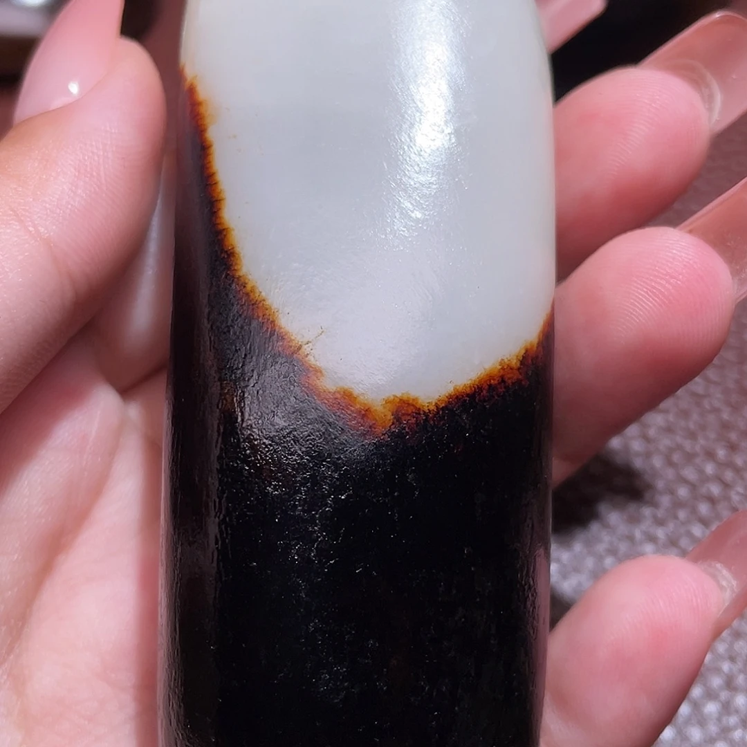 清***道颈饰未镶嵌和田玉