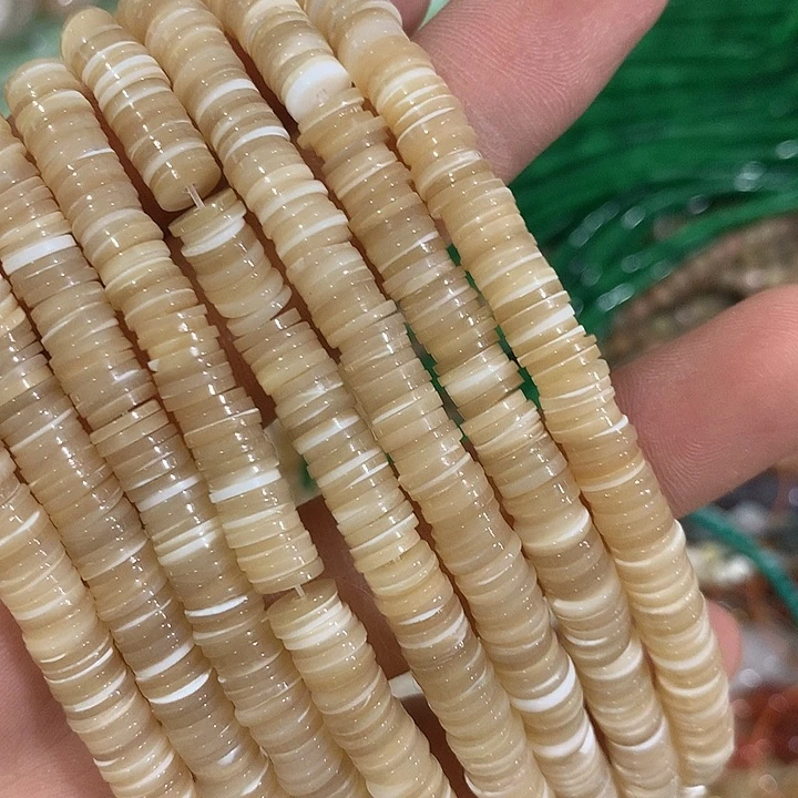 一条6mm薄款咖色马蹄螺隔片