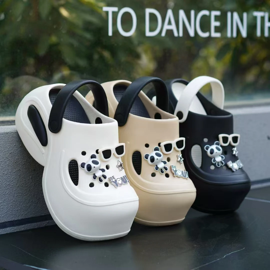 [撤柜女士]按照直播编码洞洞鞋夏季平底沙滩包头洞洞鞋厚底凉鞋潮