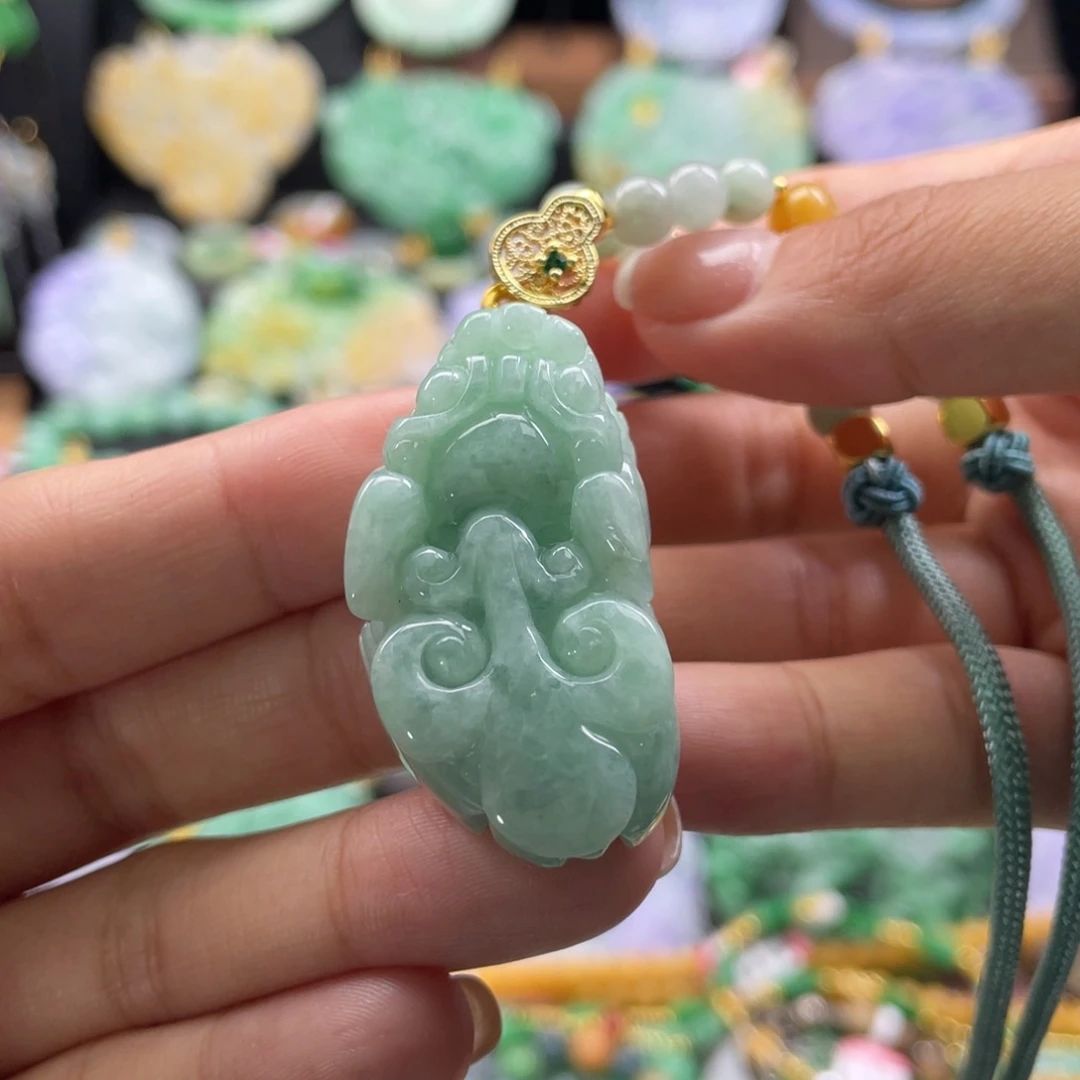 翡翠未镶嵌颈饰代编织