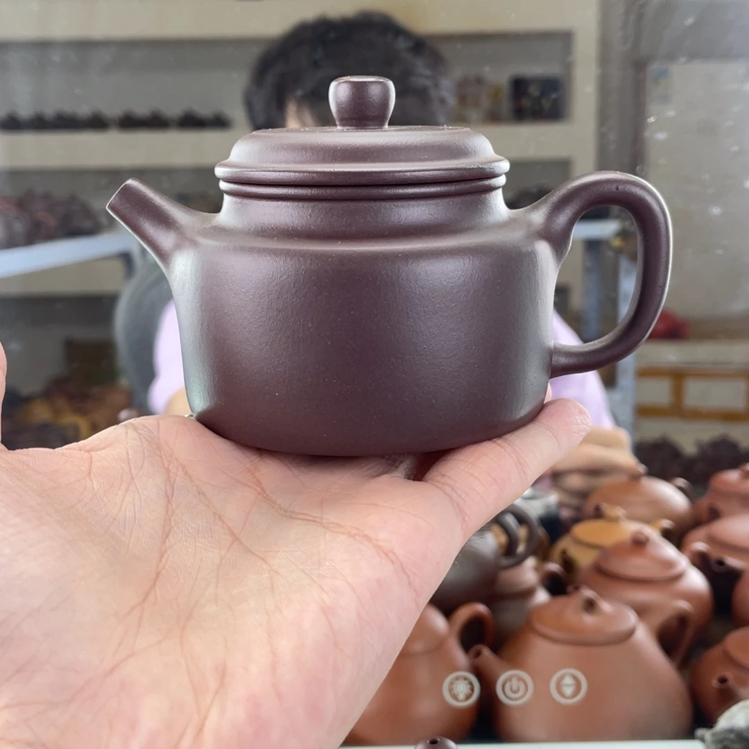 茶壶紫砂220cc老紫泥茶壶