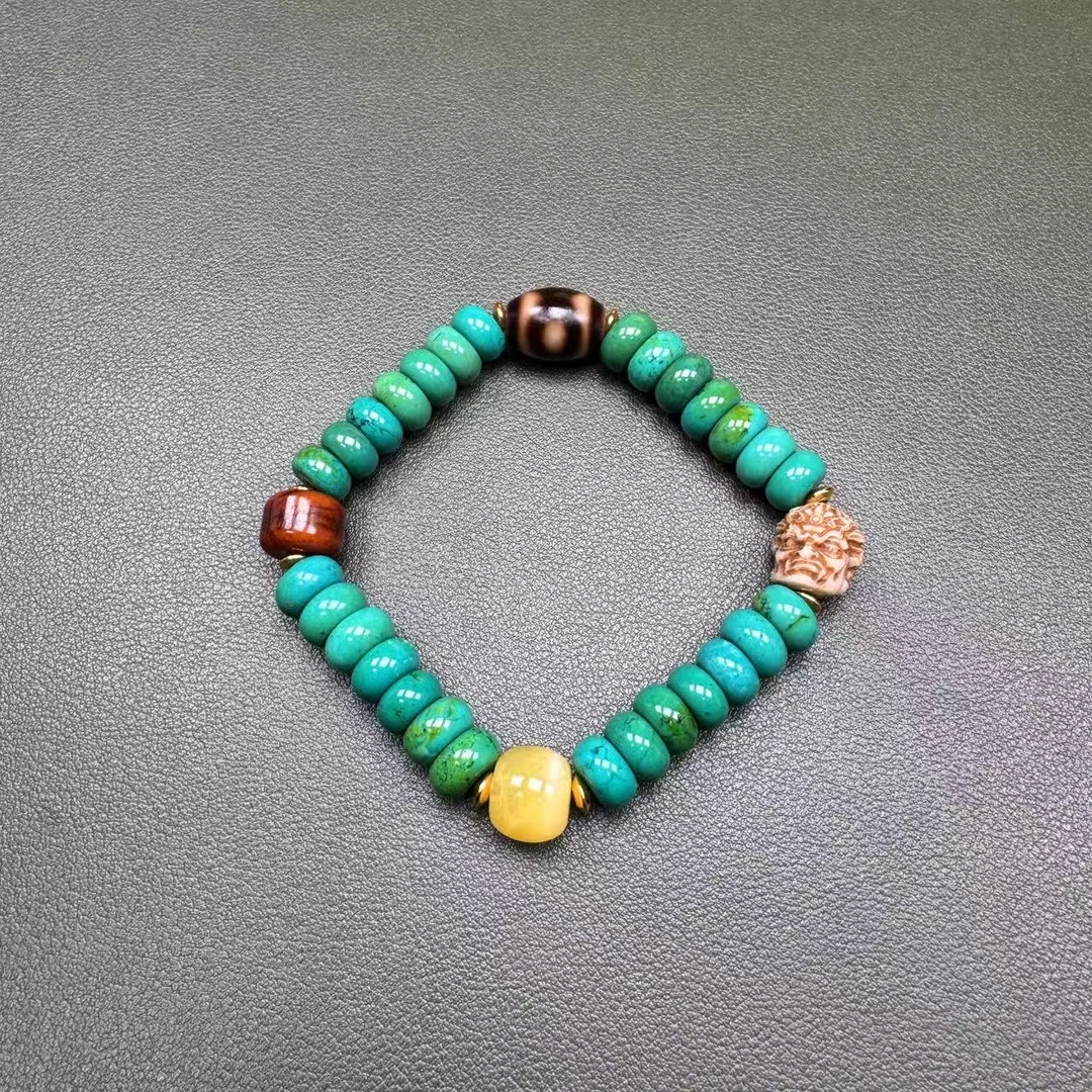 非金属珐琅手链 藏式高端四方佛手串s