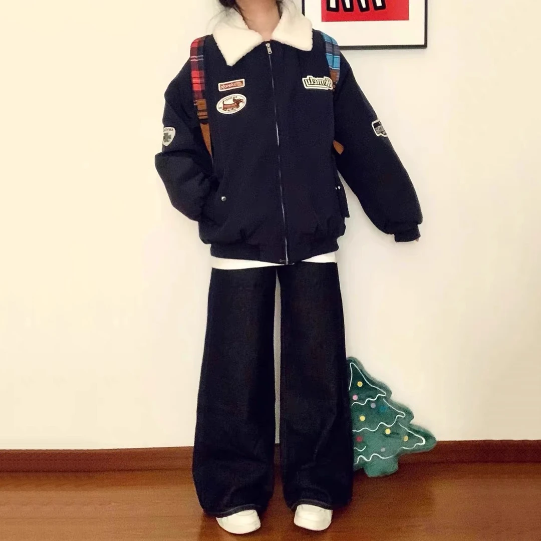 棉服女款2025新款美式棒球服夹克棉衣超好看夹棉外套冬季加厚棉袄