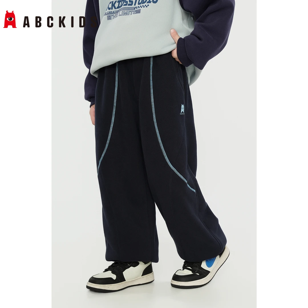 【ABCKIDS】冬款男童休闲加绒保暖长裤A-6231286-6231287-6231288