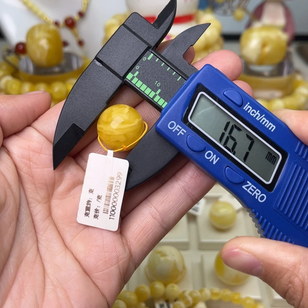 蜜蜡颈饰未镶嵌生****娇16+圆珠单珠