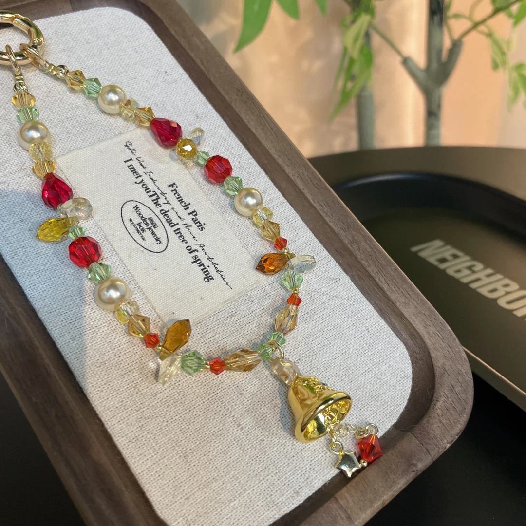 6570铃铛圣诞原创手机链