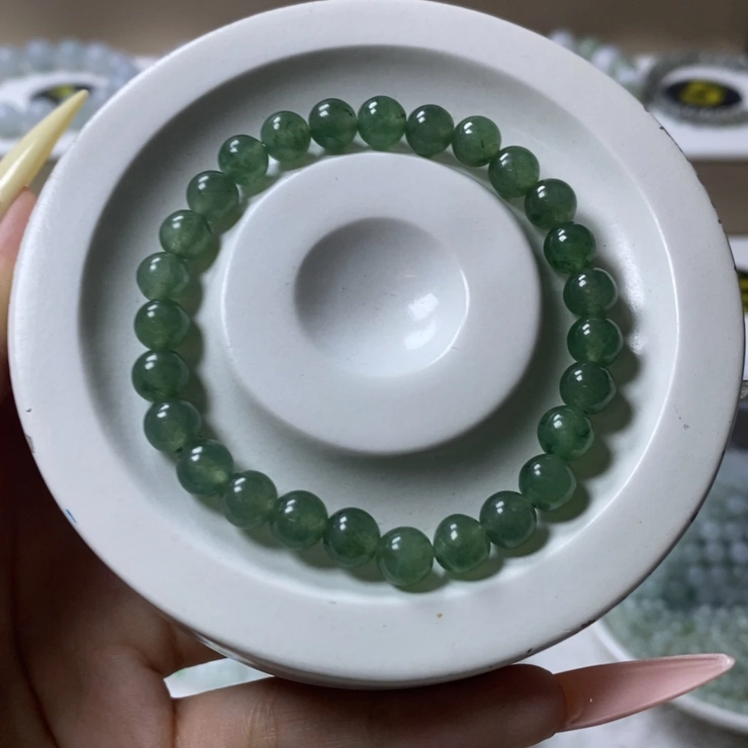 未镶嵌手链翡翠冰油青卡7