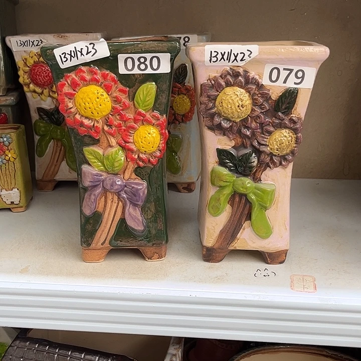 紫砂花盆粗陶材质多肉花盆