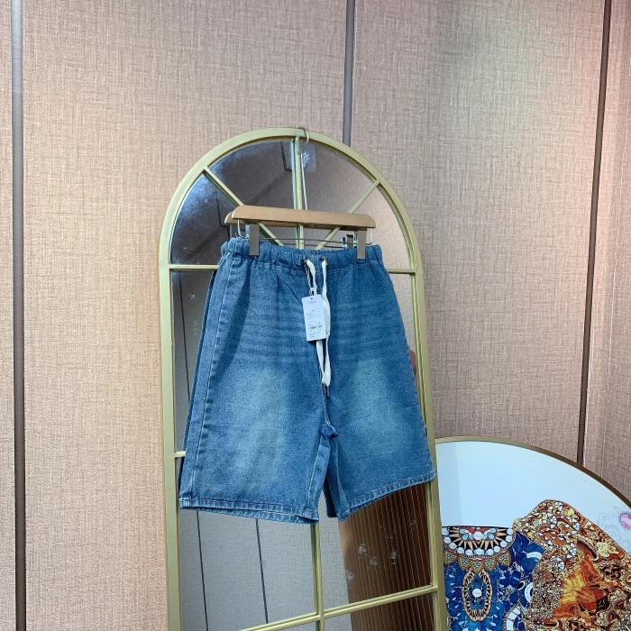 HT117孕妇两穿蓝色牛仔短裤M90-120L130XL140XXL150