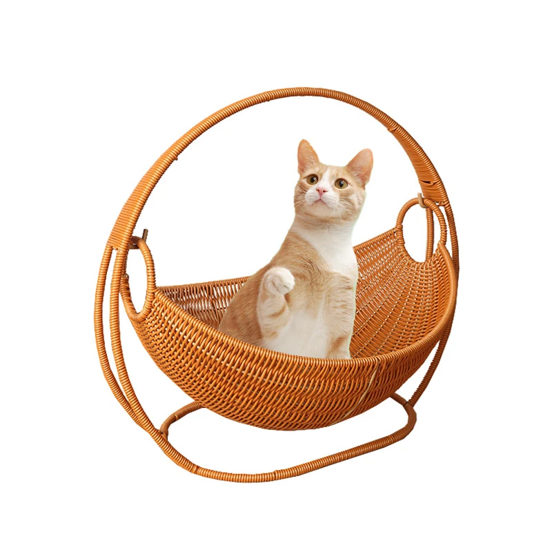 网红仿藤编摇篮猫窝宠物吊床吊篮狗窝新款可水洗荡秋千猫咪别墅