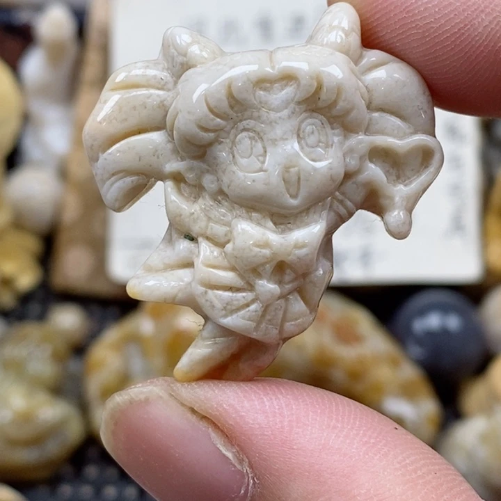 颈饰未镶嵌硅化珊瑚（珊瑚玉）