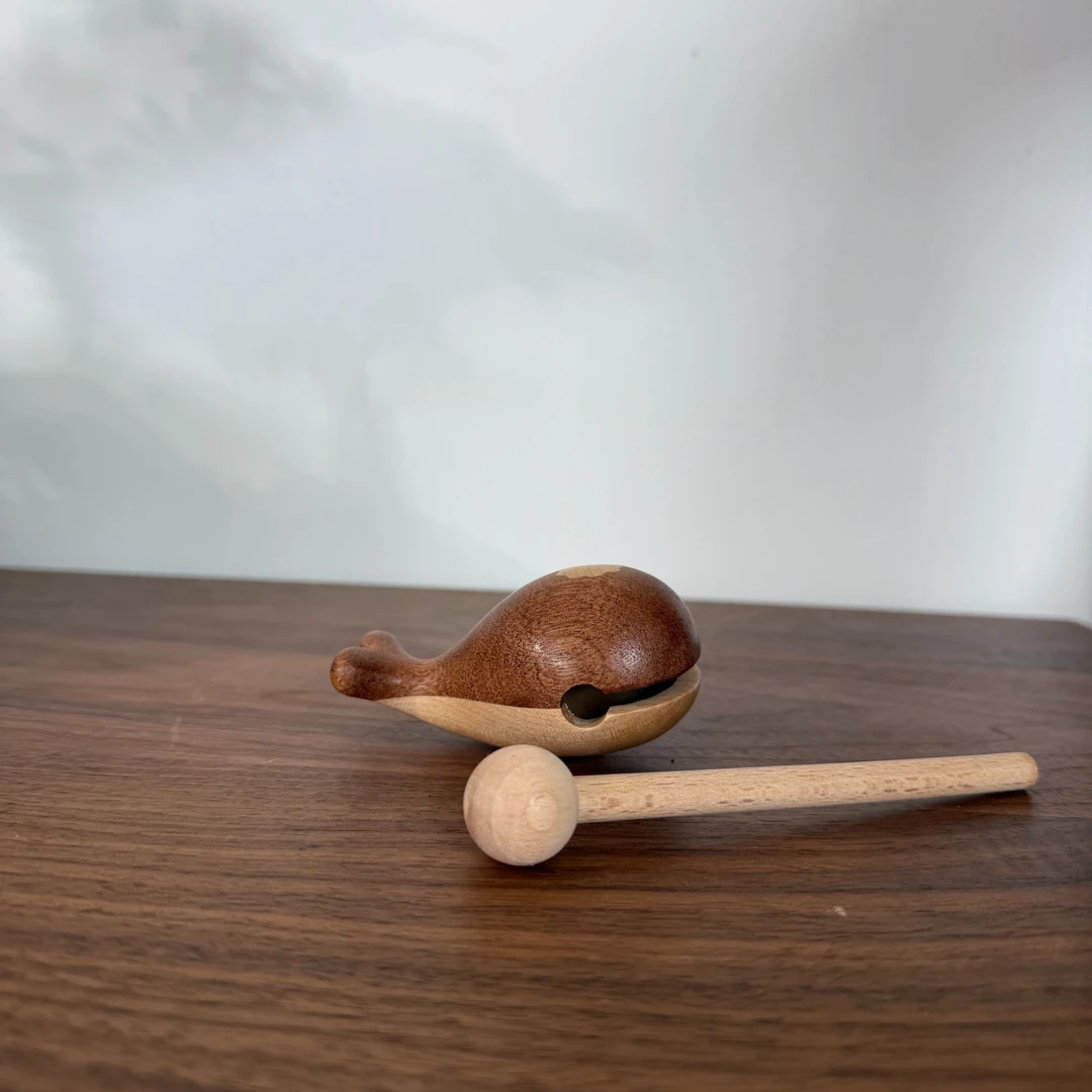 敲敲小木鱼解压小玩具办公室静心打击乐器