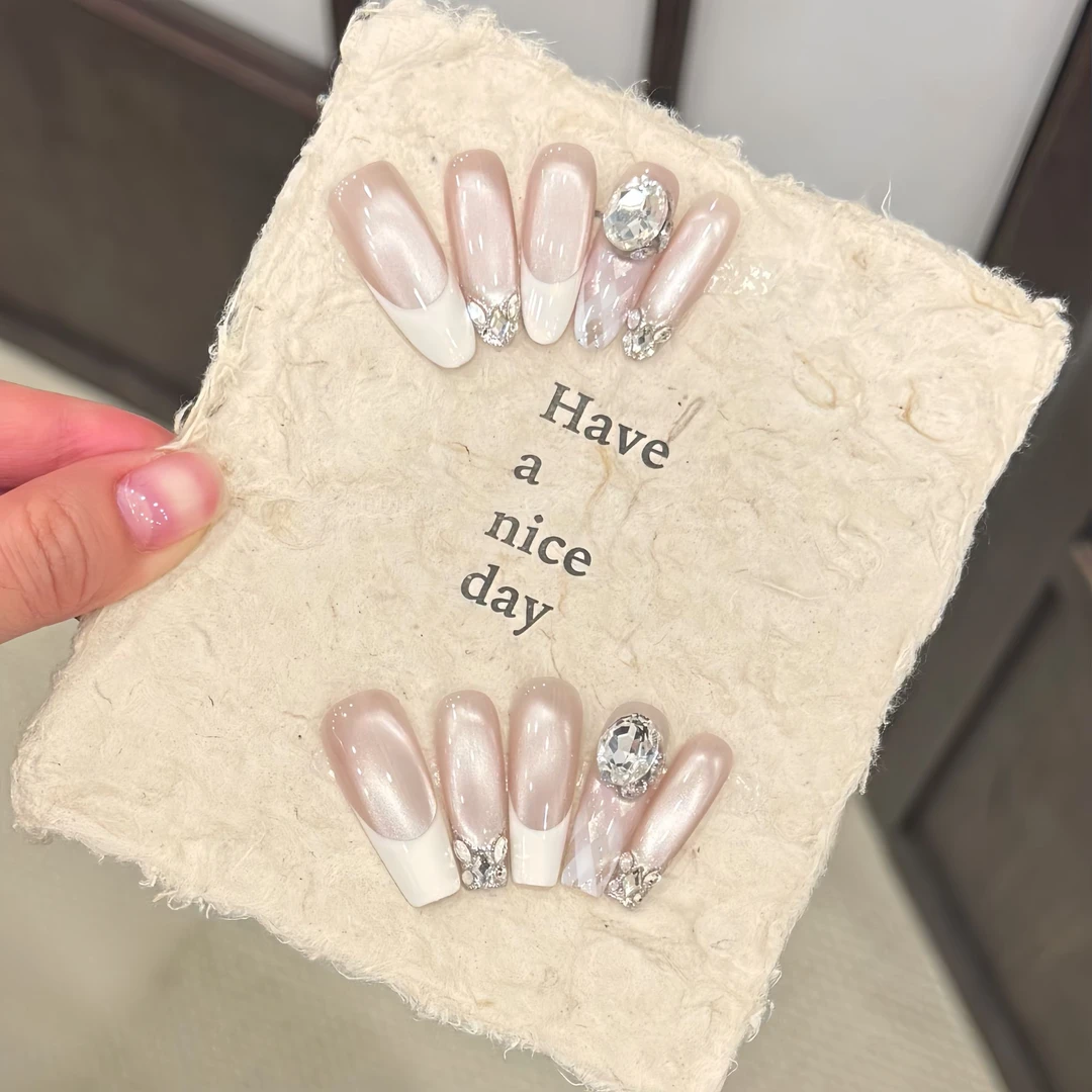 法式菱格-Naier 奈儿轻奢高定美甲 10片装