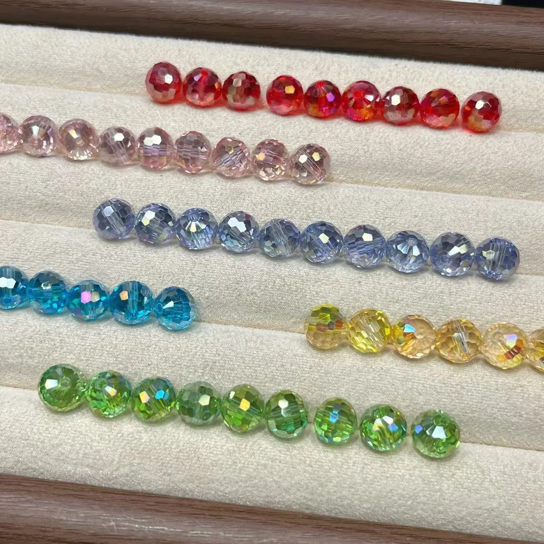 【卡10 蹦迪球】K9精品水晶材质 玻璃珠DIY串珠手链材料散珠