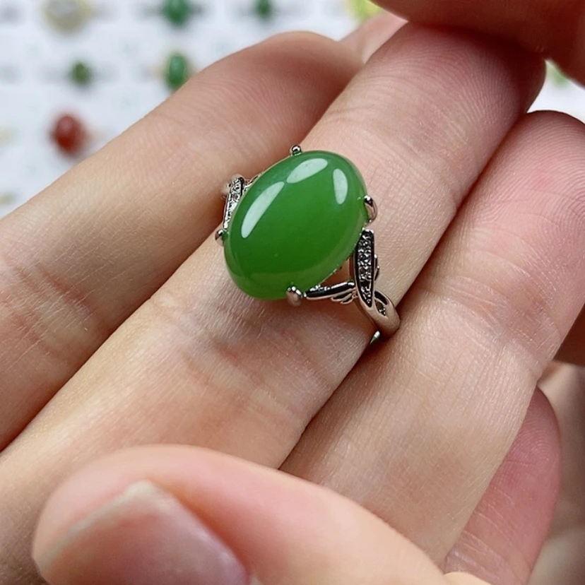 【闪购商品】和田玉（碧玉）纯天然和田玉和田玉戒指未镶嵌