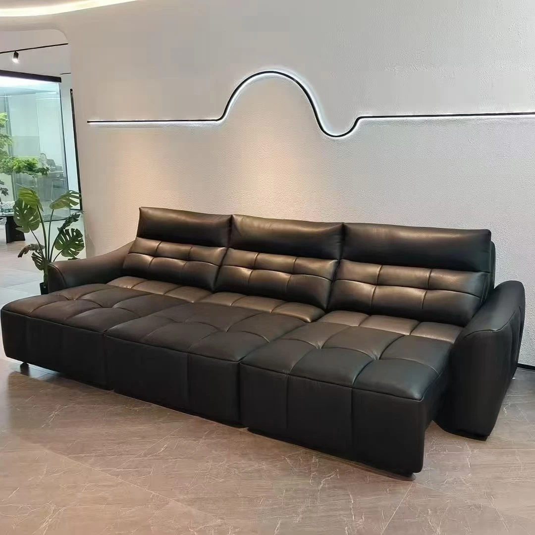 尺寸总长3.3米真皮功能沙发拖床