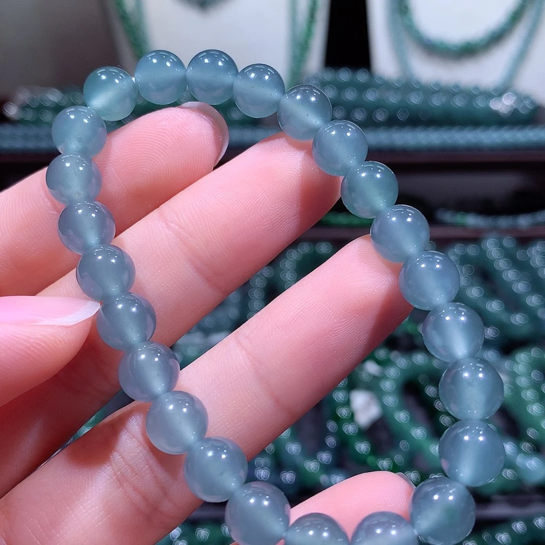 翡翠未镶嵌手链天然A货翡翠手串8