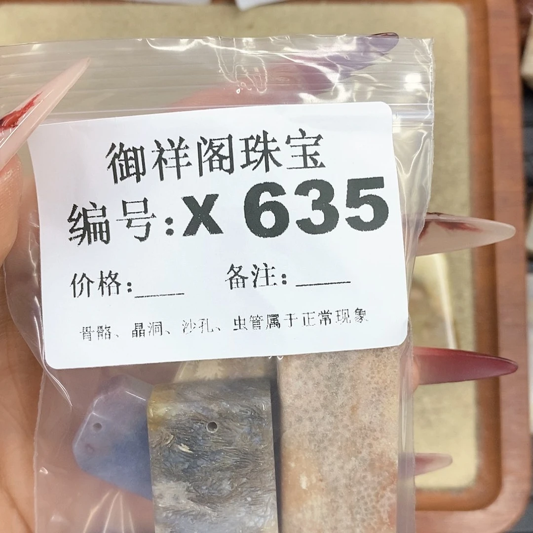 硅化珊瑚（珊瑚玉）颈饰未镶嵌戏*