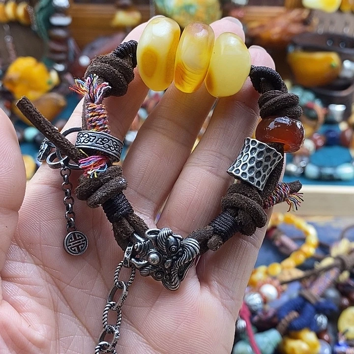 蜜蜡未镶嵌手链手链